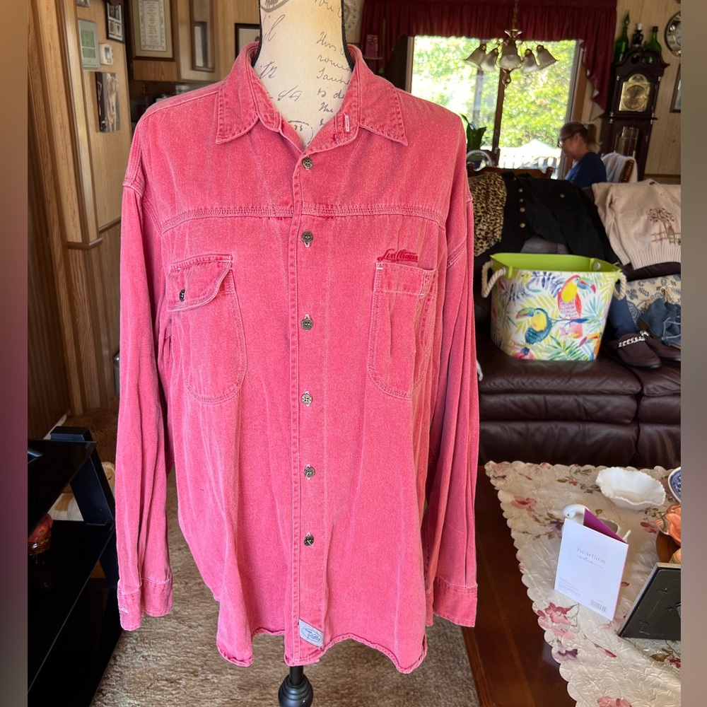 Men’s Levi’s Red Button Down Long Sleeve Shirt.